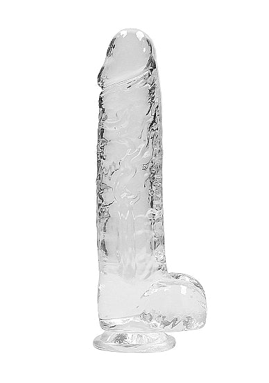 Realrock Crystal Clear - 9&quot; Realistic Dildo With Balls - Transparent