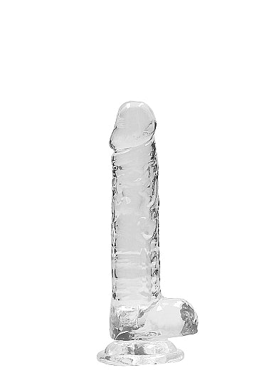 Realrock Crystal Clear - 7&quot; Realistic Dildo With Balls - Transparent