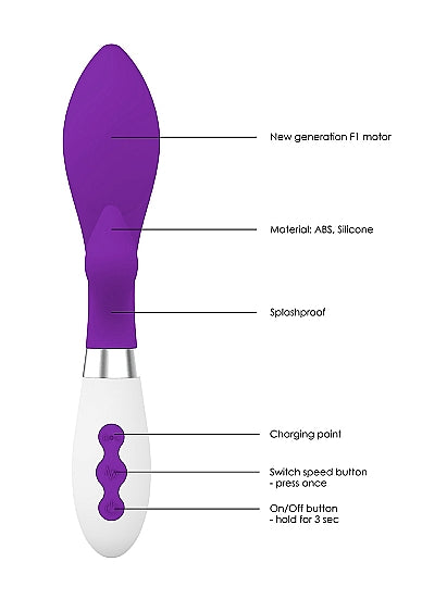 Luna Rechargeable Vibrator - Achelois - Purple