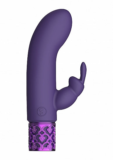 Royal Gems Rechargeable Silicone Bullet - Dazzling - Purple