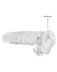 Realrock Crystal Clear - 9" Realistic Dildo With Balls - Transparent
