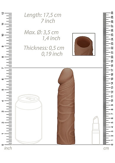 Realrock - Penis Sleeve 7" - Tan - K. P.