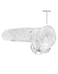 Realrock Crystal Clear - 8" Realistic Dildo With Balls - Transparent