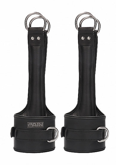 Ouch! Pain - Heavy Duty Leather Suspension Cuffs - Black