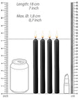 Ouch! - Teasing Wax Candles Large - Paraffin 4-pack - Black
