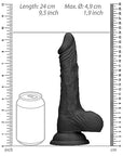 Realrock - Dong with Testicles 9'' - Black - K. P.