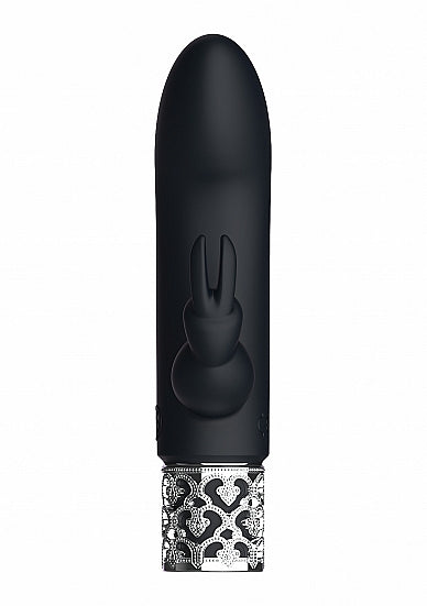 Royal Gems Rechargeable Silicone Bullet - Dazzling - Black