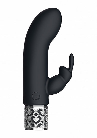 Royal Gems Rechargeable Silicone Bullet - Dazzling - Black