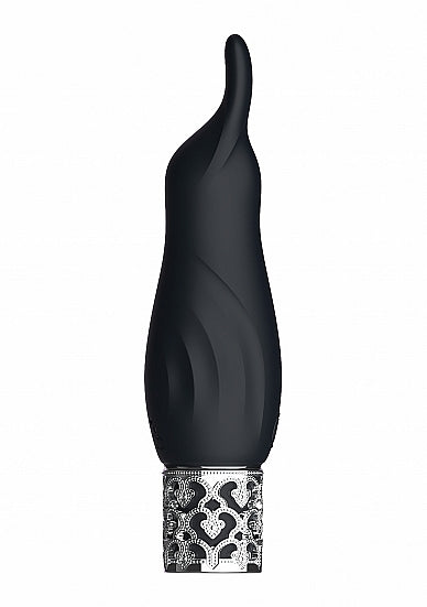 Royal Gems Rechargeable Silicone Bullet - Sparkle - Black