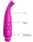 Luminous ABS Bullet With Silicone Sleeve - Zoe - Fuchsia