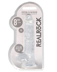 Realrock Crystal Clear - 8" Realistic Dildo With Balls - Transparent