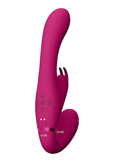 VIVE Vibrating Strapless Strap-On Rabbit - Suki - Pink - K. P.